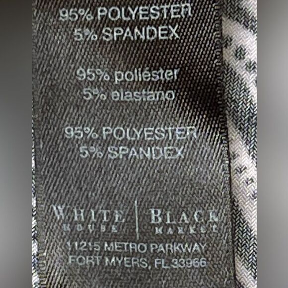 White House Black Market Notch Neck Abstract Print Tunic Mini Dress. Medium. - Picture 7 of 8